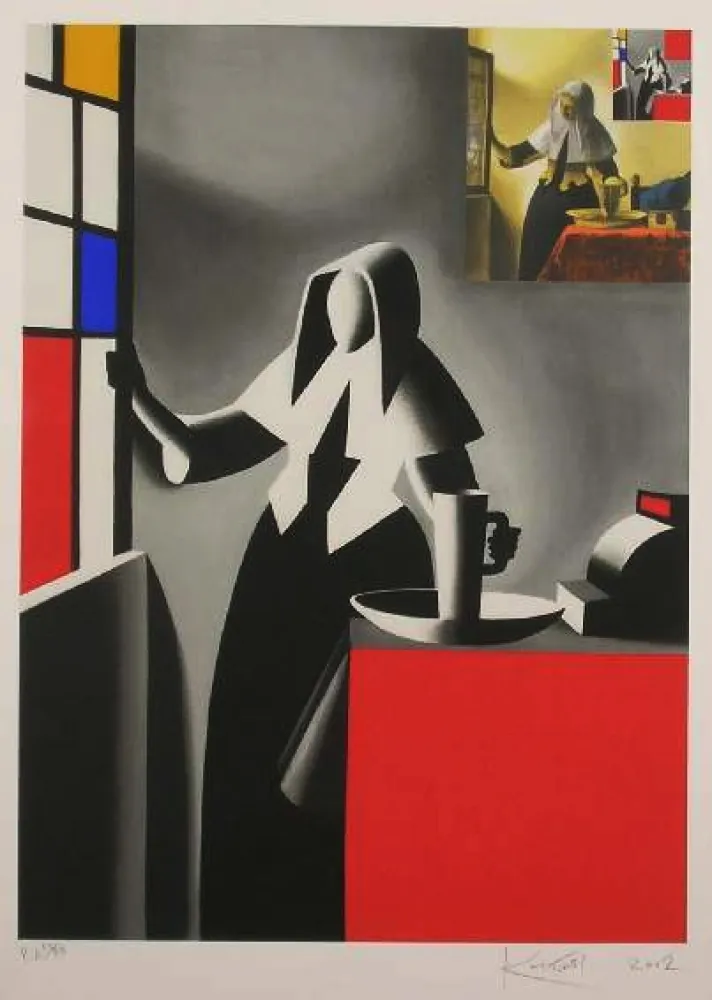 Lithograph Kostabi - SENZA TITOLO