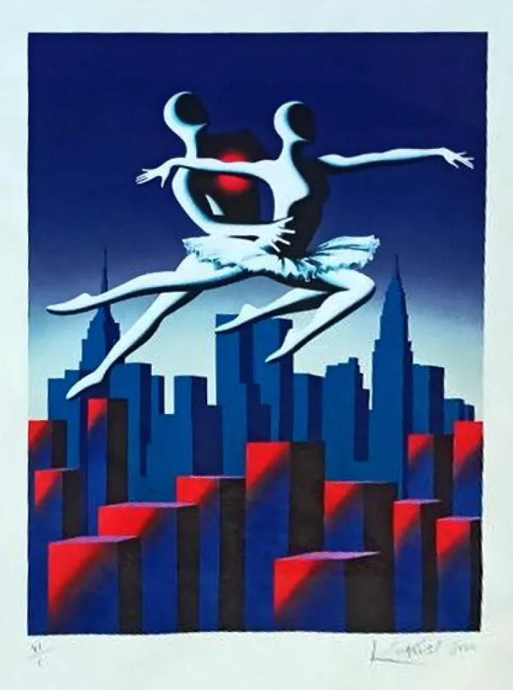 Lithograph Kostabi - SENZA TITOLO