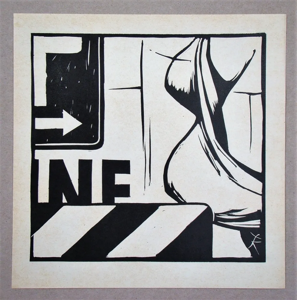 Linocut Köthe - Untitled