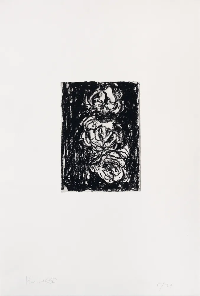 Etching Kounellis - Trois roses