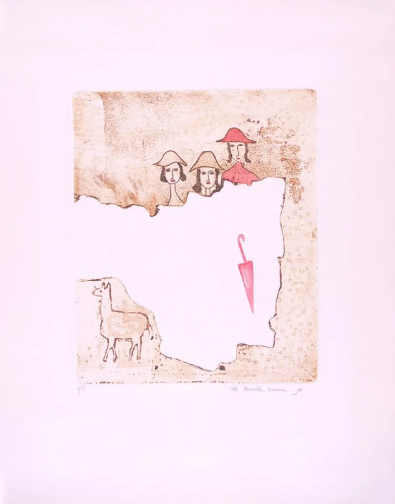 Etching And Aquatint Kramer - Rain Storm