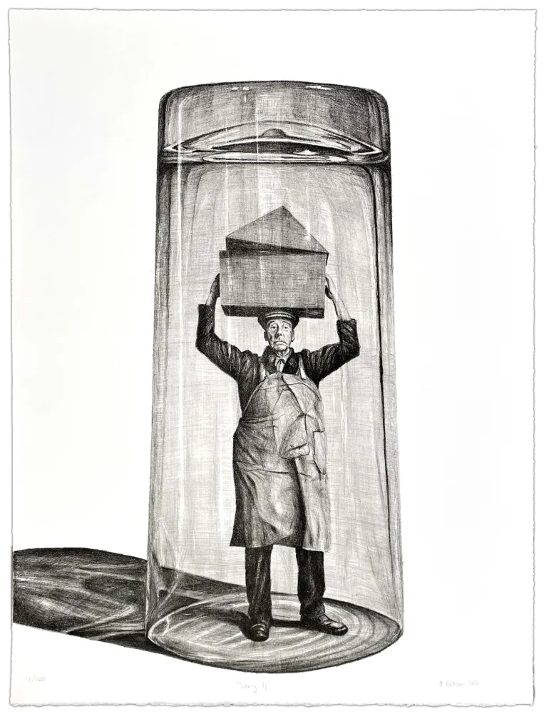 Lithograph Kristensen - Saving Up