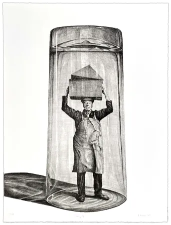 Lithograph Kristensen - Saving Up