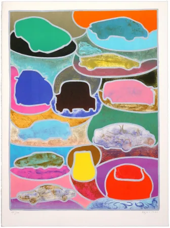 Lithograph Krøjer - Car's