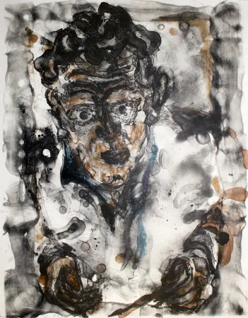 Lithograph Kruck - Selbstbildnis