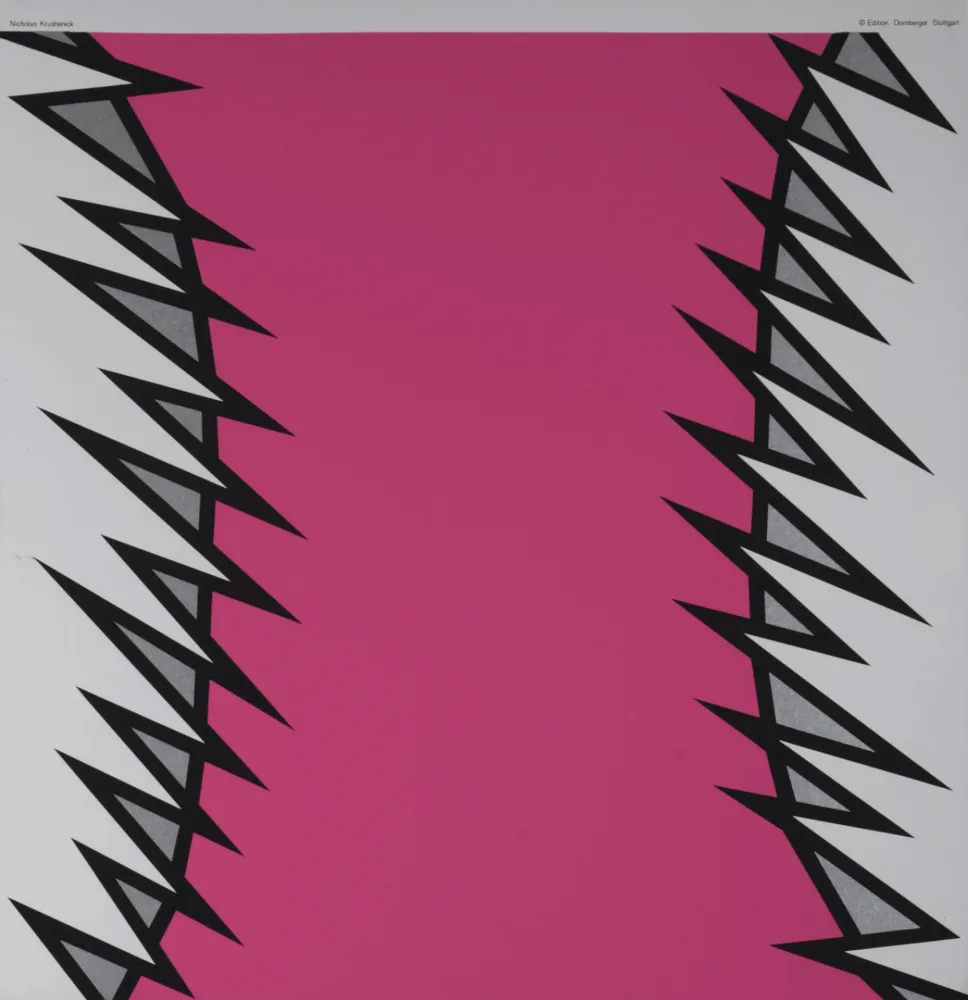 Screenprint Krushenick - Composition, 1972 