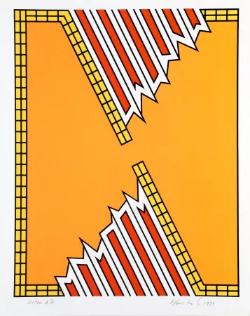 Screenprint Krushenick - Deep Down Orange