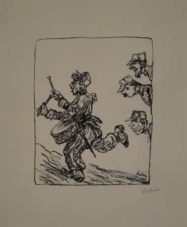 Lithograph Kubin - Der Trommler