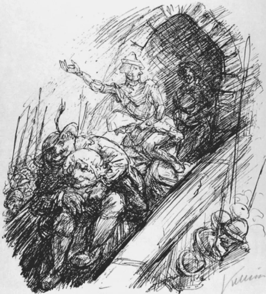 Lithograph Kubin - Die Weider von Weinsberg