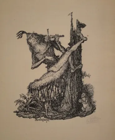 Lithograph Kubin - Rübezahl II