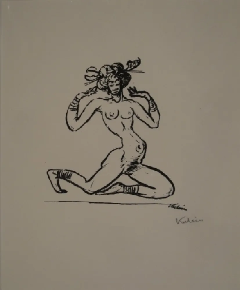 Lithograph Kubin - Tänzerin