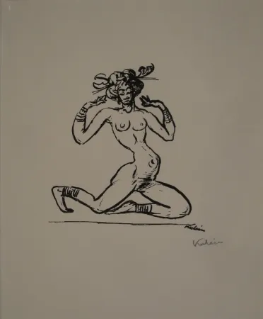 Lithograph Kubin - Tänzerin