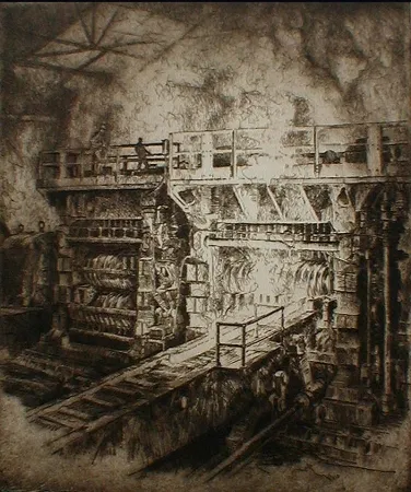 Engraving Kuhler - Untitled (steel mill)