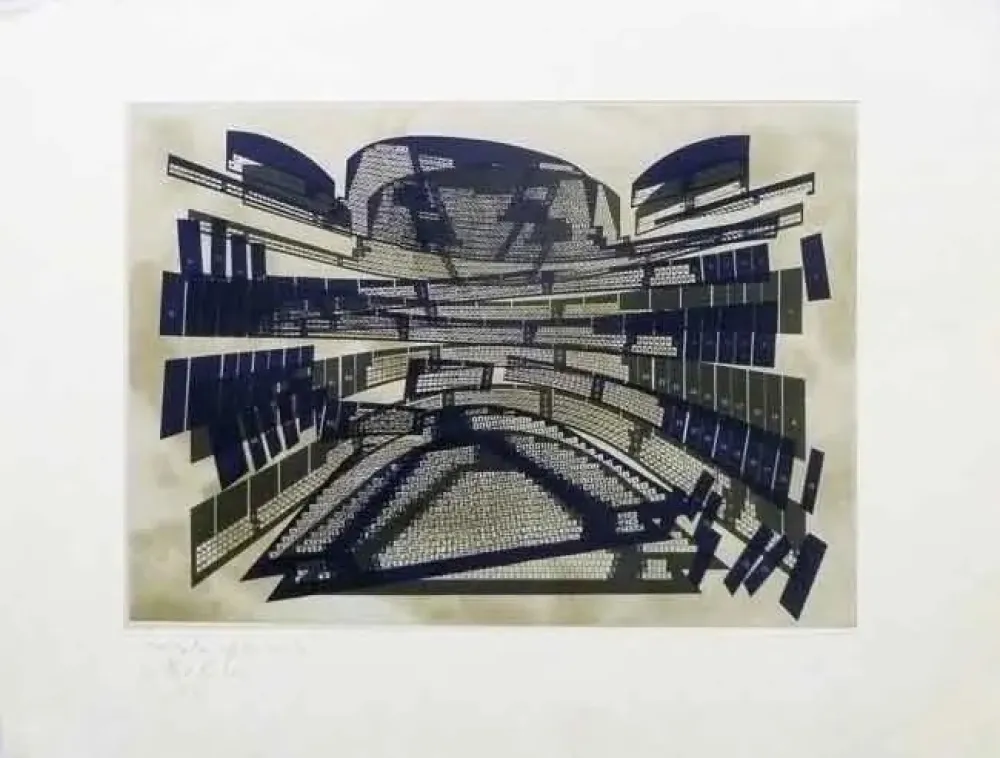 Engraving Kuitca - Sin titulo