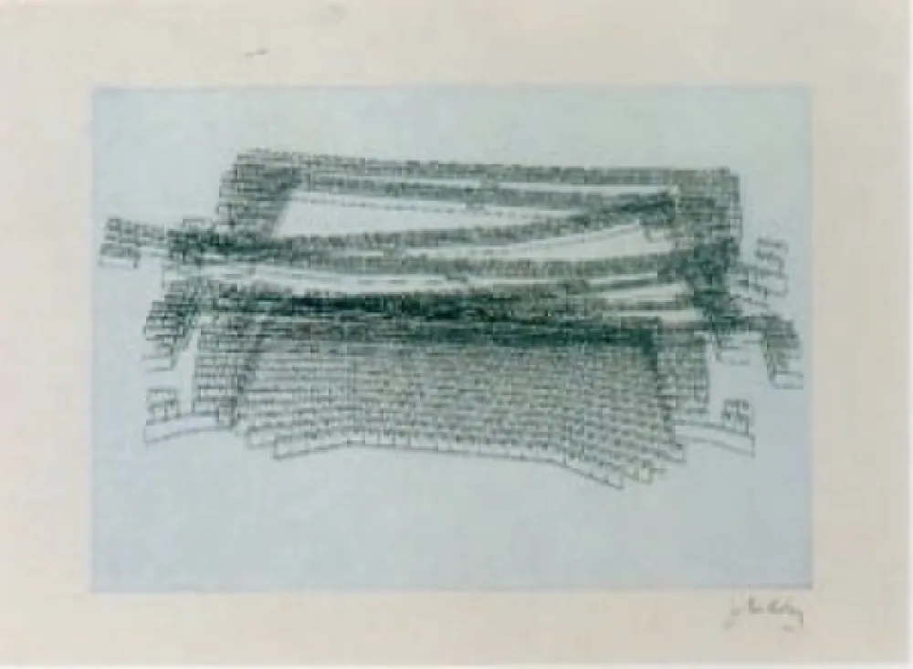 Lithograph Kuitca - Sin título-2