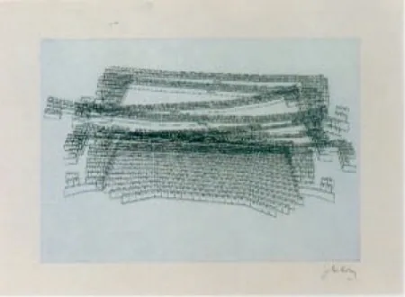 Lithograph Kuitca - Sin título-2