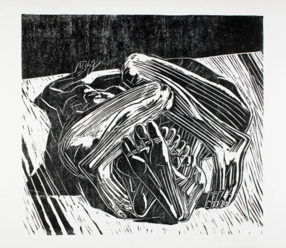 Woodcut Kunert - Paar (Couple)