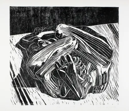 Woodcut Kunert - Paar (Couple)