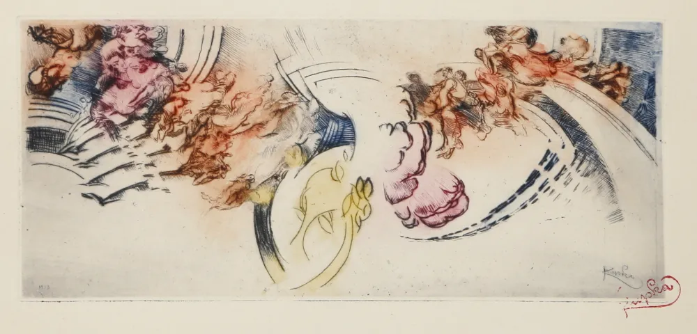 Etching Kupka - Abstract Composition (Color)