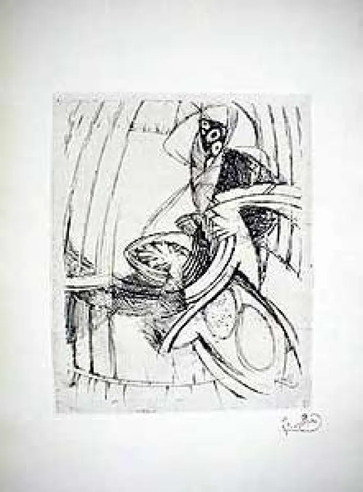 Engraving Kupka - Composition Geometrique