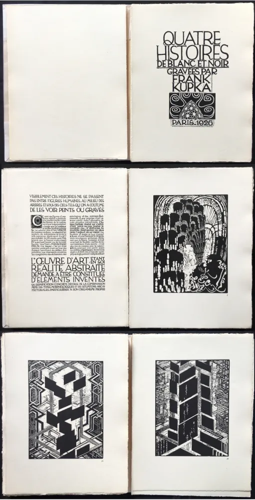 Illustrated Book Kupka - Quatre histoires de blanc et de noir (1926).