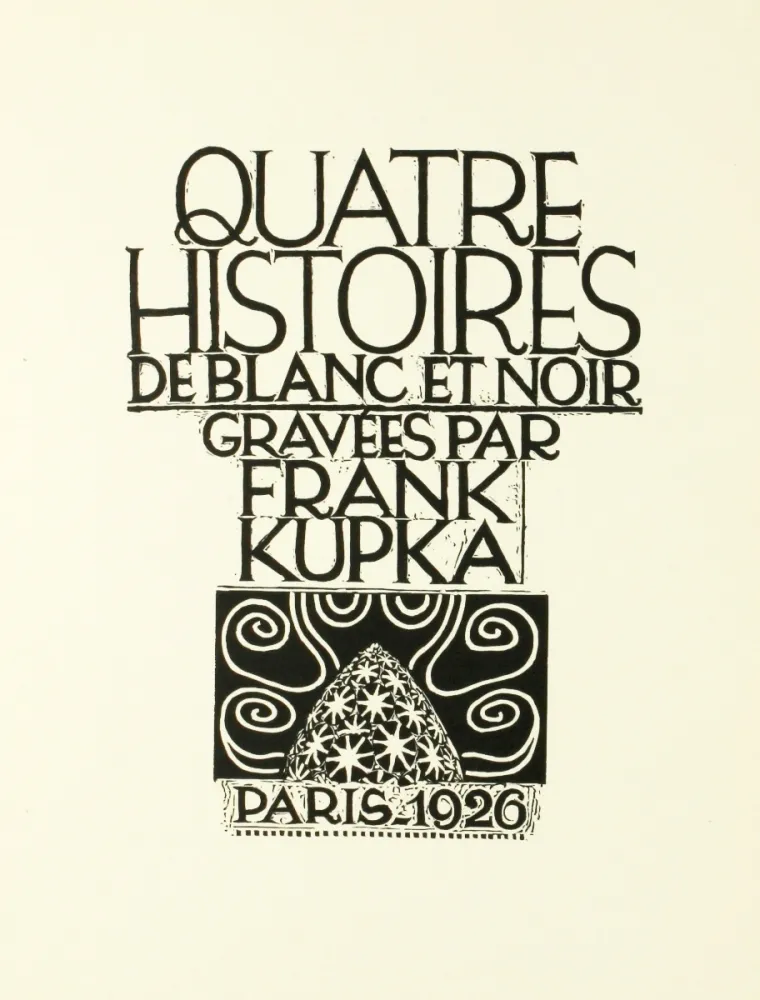 Woodcut Kupka - Quatre histoires de blanc et noir 