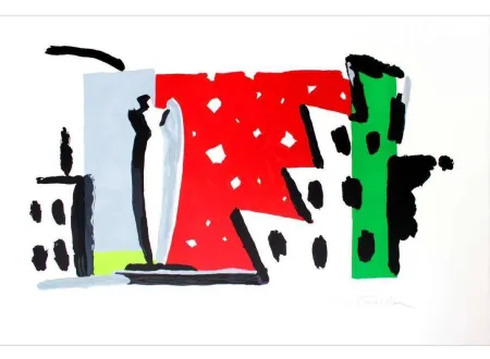 Lithograph Kuroda - City VI