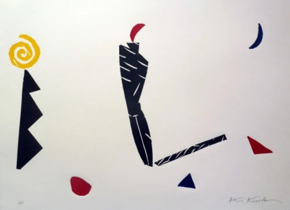 Linocut Kuroda - First Night