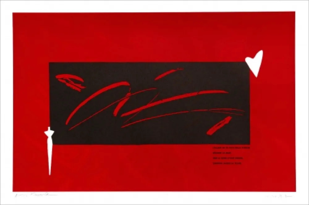 Lithograph Kuroda - Placard Kobayashi