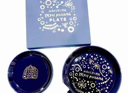 Ceramic Kusama - A set of large and small ceramic plates (Naoshima-limited Edition)