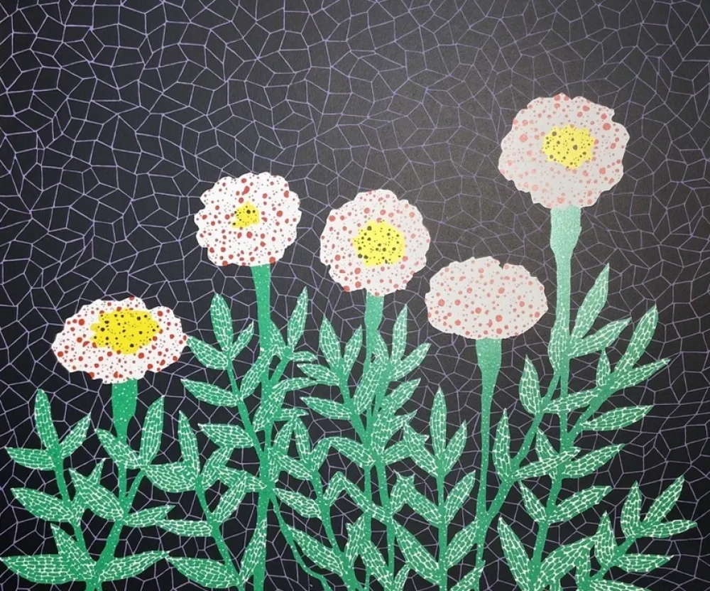 Lithograph Kusama - Flower