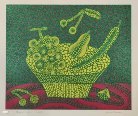 Screenprint Kusama - Fruitbasket