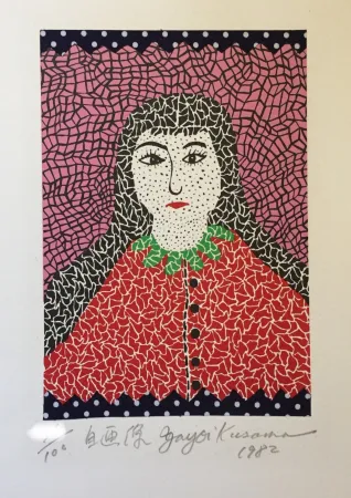 Lithograph Kusama - Self-portrait