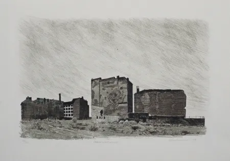 Lithograph Kuschnerus - Sebastianstrasse