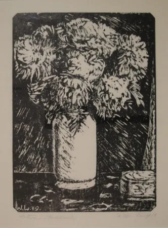 Woodcut Laage - Astern
