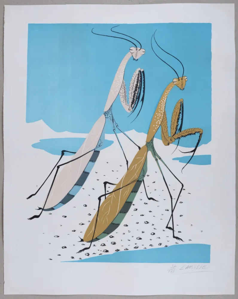 Lithograph Labisse - Mantes Religieuses - Hand-signed