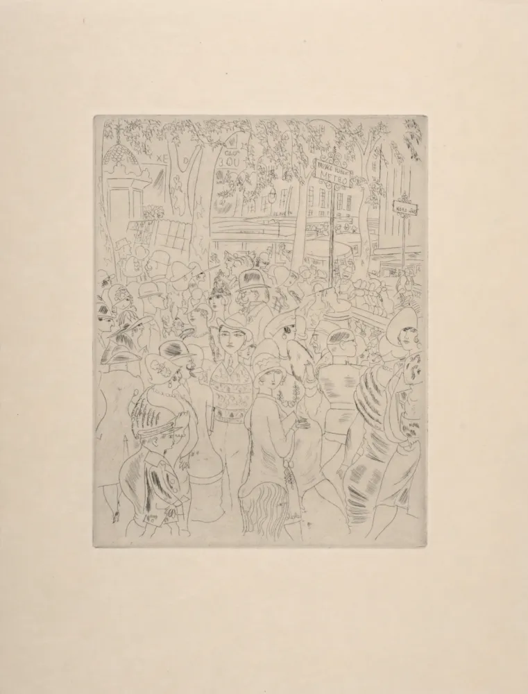 Etching Laborde - Boulevard des Capucines, 1927