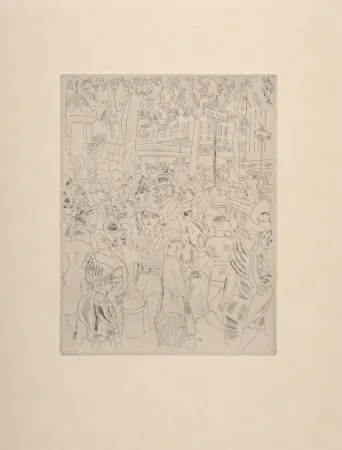 Etching Laborde - Boulevard des Capucines, 1927