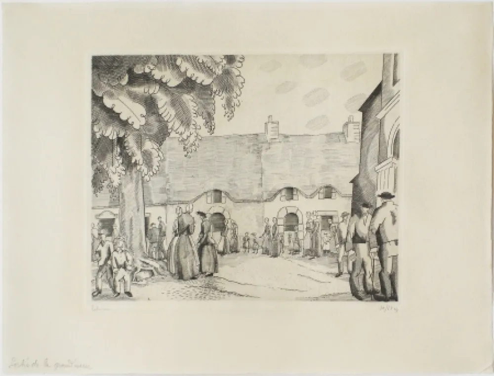 Engraving Laboureur - La Sortie de la Grand'messe