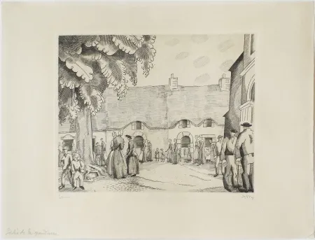 Engraving Laboureur - La Sortie de la Grand'messe