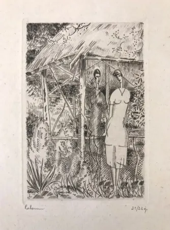 Etching Laboureur - La tonnelle rustique 