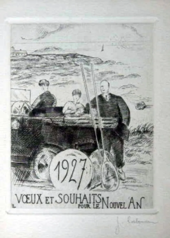 Engraving Laboureur - Le chemin cotier