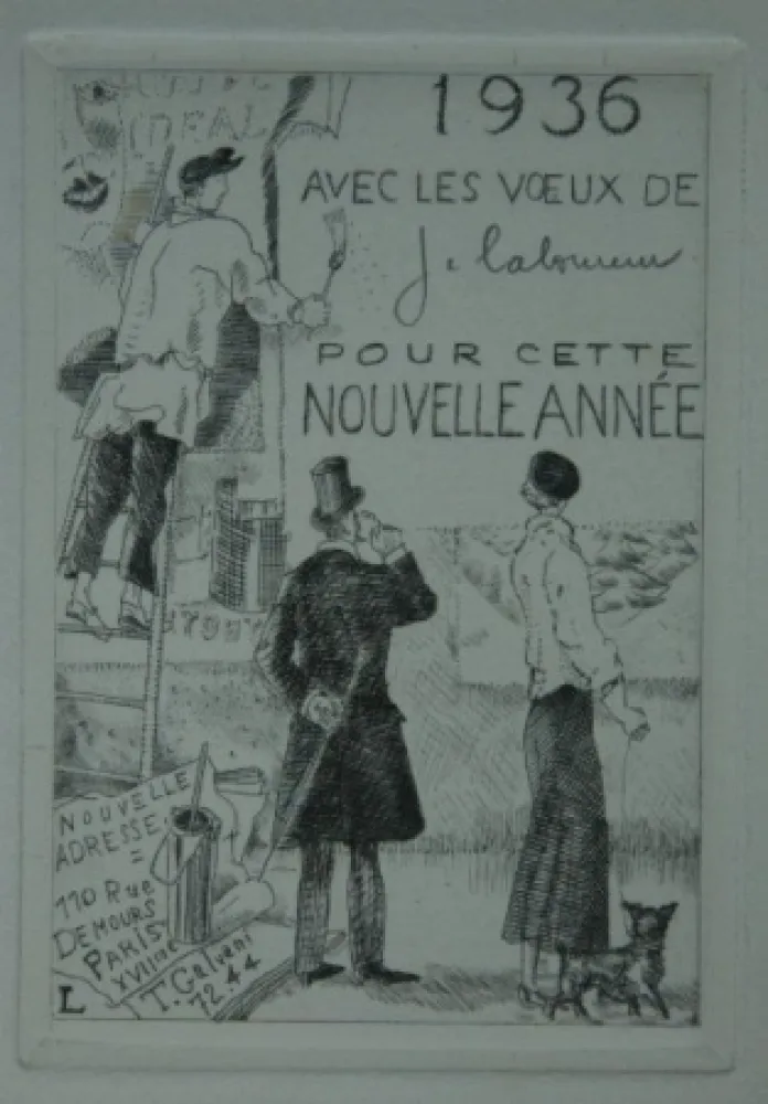Engraving Laboureur - Le Colleur d’affiches