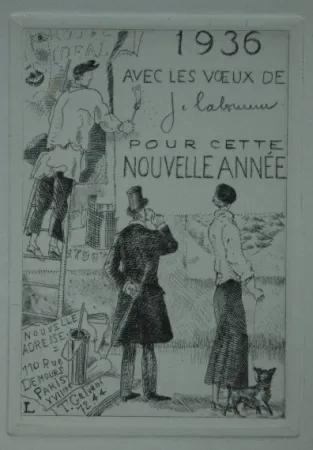 Engraving Laboureur - Le Colleur d’affiches