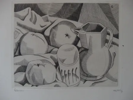 Etching Laboureur - Les trois pommes