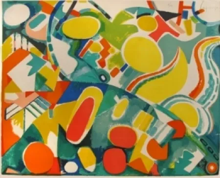 Lithograph Lagrange - Compostion abstraite