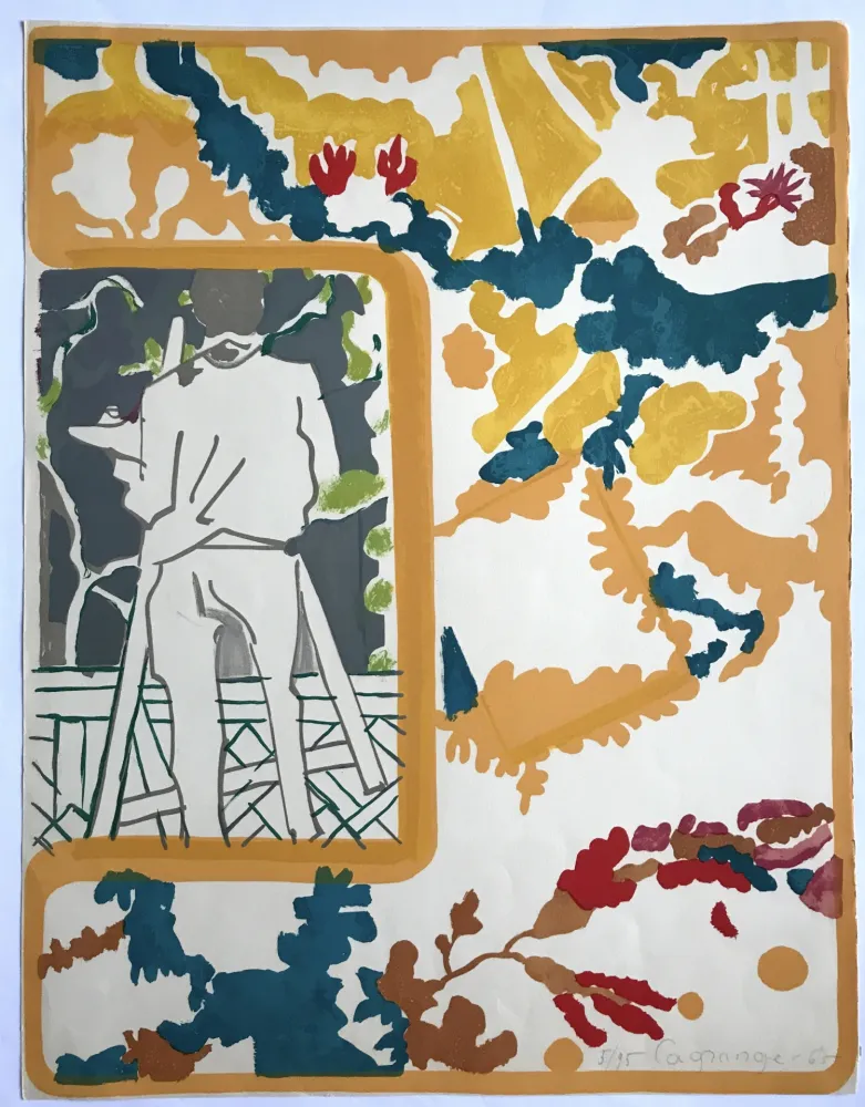 Lithograph Lagrange - Le peintre