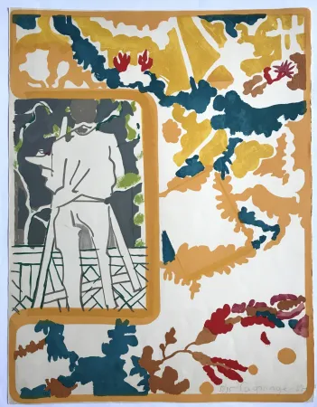 Lithograph Lagrange - Le peintre