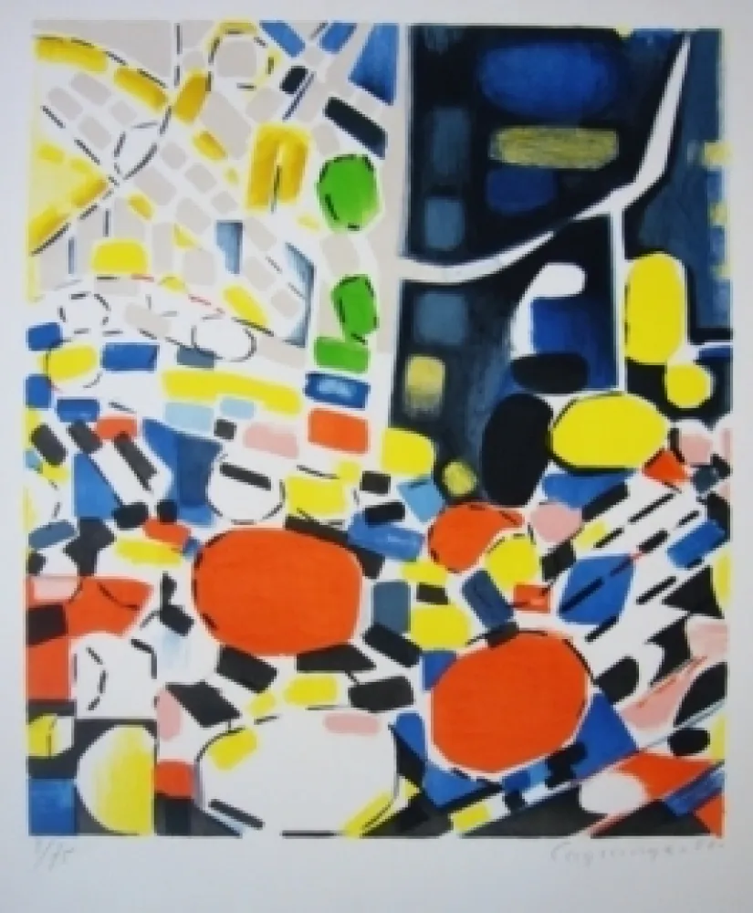 Lithograph Lagrange - Paysage 57