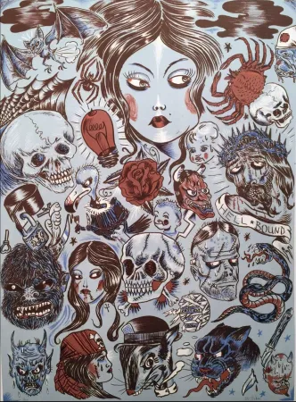 Lithograph Lakra (Dr.) - Untitled Blue